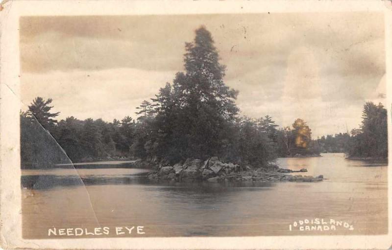 Thousand Islands Canada Needles Eye Real Photo Antique Postcard J48490