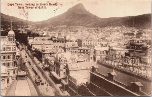 South Africa Cape Town Looking Lion's Head From Tower of GPO Postcard C078