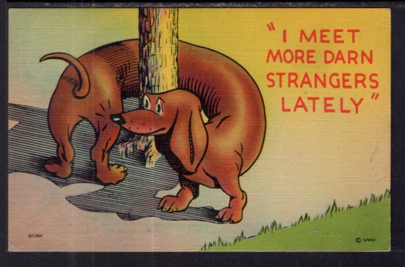 I Meet More Darn Strangers Lately Dog Comic