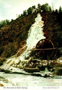 Colorado Idaho Springs Waterfall and Old Waterc Wheel At Clear Creek 1986