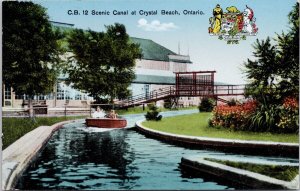 Crystal Beach Ontario Scenic Canal Boat Ride ON c1938 FH Leslie Postcard H47