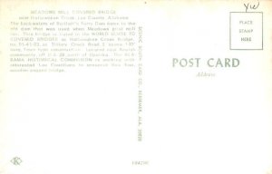 Lee County Meadows Mill Covered Bridge Alabama Postcard