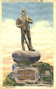 Statue in honor of Green Mountain Boys - Rutland, Vermont