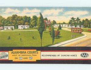 Unused Linen ALHAMBRA COURTS MOTEL Knoxville Tennessee TN M5653@