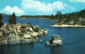 Vintage Postcard Big Bear Lake San Bernardino Mountains CA California Trout