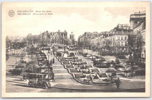 Vintage Bruxelles Mont des Arts Brussels Mountain of Arts Postcard 1910