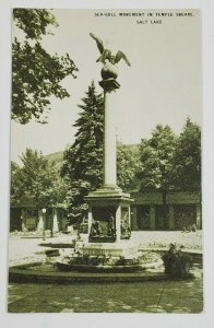 Salt Lake City Sea-Gull Monument in Temple Square Postcard N16