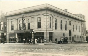 Postcard RPPC Minnesota Lavern New Palace Theater automobiles 23-9284