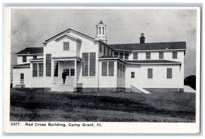 c1905 Red Cross Building Camp Grant Soldier Illinois IL Vintage Antique Postcard