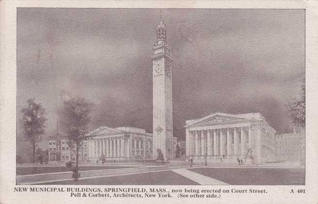 New Municipal Buildings - Springfield MA, Massachusetts - pm 1915