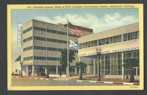 HOLLYWOOD CA COLUMBIA SQUARE HOME OF KNX CBS, MINT LINEN TYPE