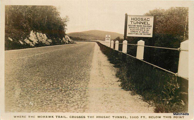 1920s Mohawk Trail Hoosac Tunnel MA RPPC postcard 11022