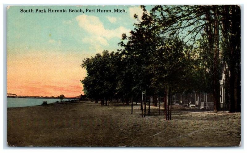 South Park, Huronia Beach, Port Huron, MI Postcard 