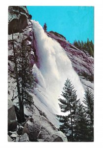 CA Yosemite National Park Nevada Fall Merced River Curteich 1971 Postcard