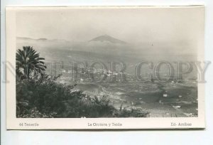 438049 Spain Tenerife Santa Cruz La Orotava and Teide Volcano Old photo postcard