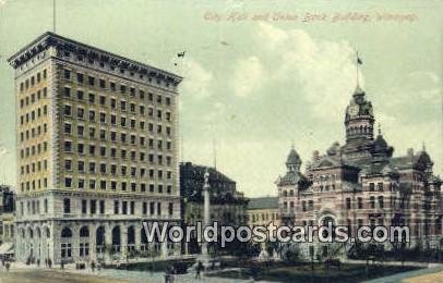 City Hall & Union Bank Building Winnipeg Canada 1911 