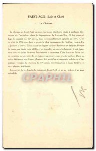 Old Postcard The castle Saint-Agil