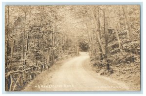 1905 Worcester Photo Co. A New England Road Massachusetts MA RPPC Photo Postcard 