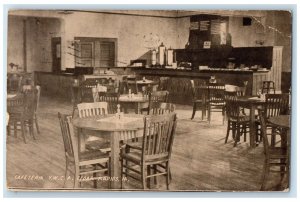1913 Cafeteria Y.W.C.A. Interior Scene Cedar Rapids Iowa IA Posted Postcard