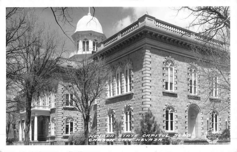 Carson City Nevada State Capitol Bldg Frasher Real Photo Antique Postcard K51270