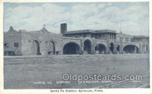 Santa Fe Station, Syracuse, KS, Kansas, USA Train Railroad Station Depot Unus...