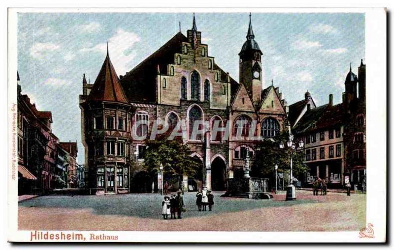 Old Postcard Hildesheim Rathaus
