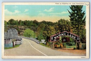 1940 Lake Taneycomo Missouri Vintage Postcard View Highway Sammy Lane Unposted