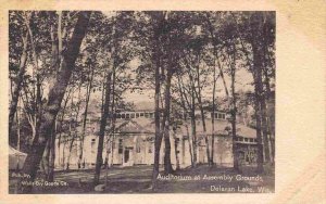 Auditorium Assembly Grounds Delavan Wisconsin 1910s postcard