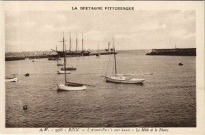 CPA BINIC L'Avant-Port a Mer Haute - Le Mole et le Phare (1165886)