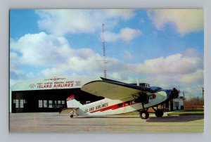 Airplane Postcard Island Airlines Port Clinton OH Ford Tri Motor W7