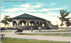 USA Fall River South Park The Shelter Massachusetts Vintage Postcard 05.26