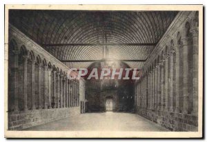 Postcard Abbey of Mont Saint Michel the Refectory