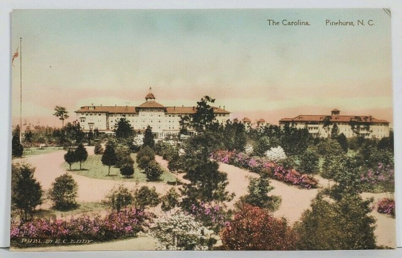 Pinehurst NC THE CAROLINA Hand Colored North Carolina Postcard M14