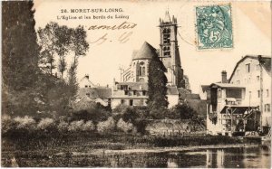 CPA MORET-sur-LOING L'Eglise et les Bords du Loing (1299827)