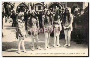 The festivals of Cluny (September 1910) Old Postcard Page Group