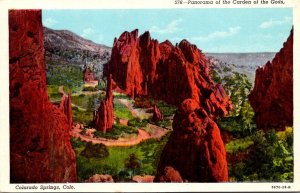 Colorado Colorado Springs Panorama Of The Garden Of The Gods Curteich