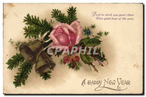 Old Postcard Just to wish you good cheer glad this time of the year A Happy N...