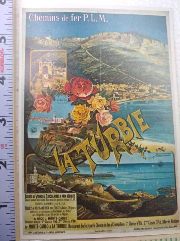 Postcard La Turbie, Chemins de fer P. L.M., La Turbie, France