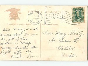 Divided-back LIBRARY SCENE Holyoke - Near Springfield Massachusetts MA AF1746