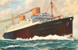 Postcard C-1910 Llyod Bremen Columbus Steamship advertising 23-10963