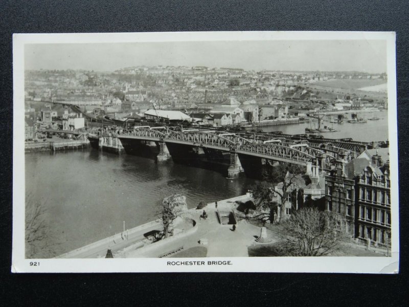 Kent ROCHESTER BRIDGE River Medway c1950s RP Postcard by C. Richter