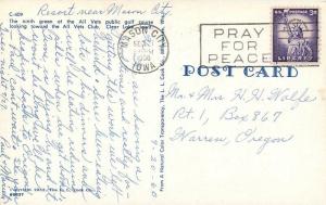 All Vets Club Golfing 1960 Clear Lake Iowa Resort Mason City Cook postcard 11937