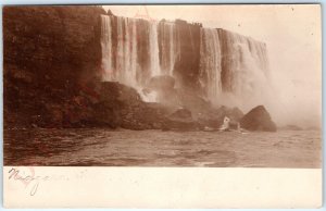 c1900s UDB Niagara Falls, NY Early RPPC Lookout Stunning Real Photo RARE PC A98