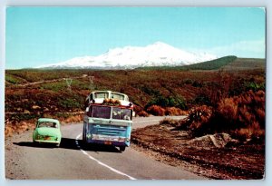 New Zealand Postcard The Landliner Desert Road Tongariri National Park c1950's