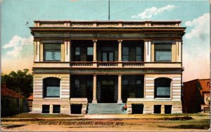 Postcard City Hall and Public Library in Appleton, Wisconsin