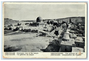 1938 Panoramic View of the Temple Jerusalem Palestine Vintage Postcard