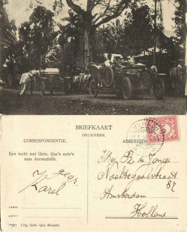 indonesia, CELEBES SULAWESI AIRMADIDI, On Tour with Que's Brothers Cars (1920)