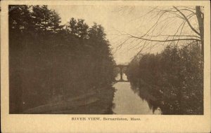 Bernardston Massachusetts MA River View Vintage Postcard