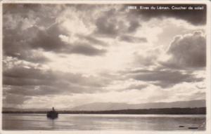 Switzerland Rives du Leman Coucher de soleil 1935 Photo