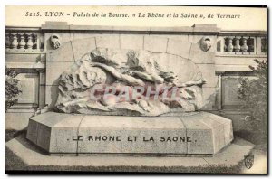 Old Postcard Lyon Palais de la Bourse The Rhone and Saone Vermare